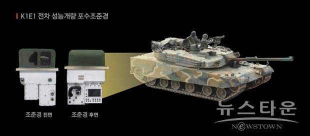 사진 :  한화시스템이 체계개발에 착수한 K1E1전차 성능개량 포수조준경 이미지