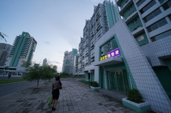 북한 평양 주택가.