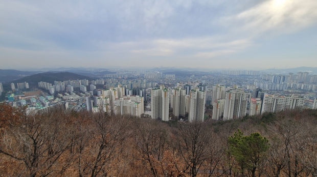 만수산 정상에서 바라본 전경