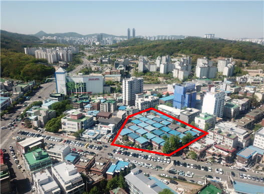 여월동 9-28번지 일원에 위치한 제1호 아파트 같은 마을주차장 예정지