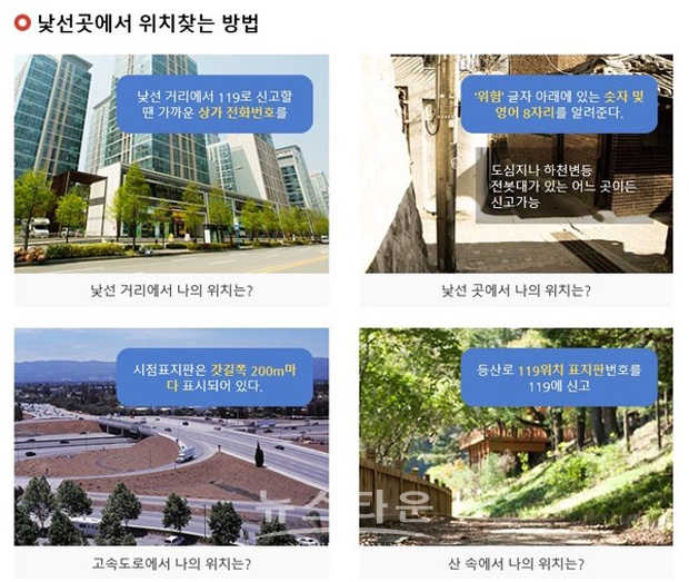 응급 상황 발생 시 119 신고요령