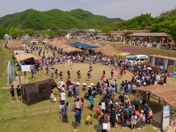 석장리 구석기 축제장 전경