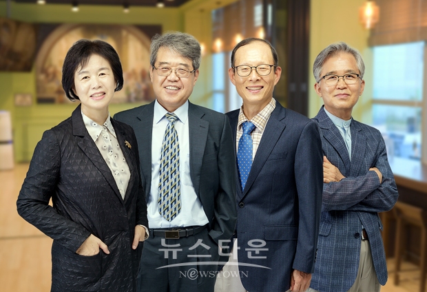 제41회 스승의날 기념 교육부장관 표창 수상자. 사진) 좌측부터 식품영양학과 이경애 교수, 전자물리학과 홍진수 교수, 예방의학교실 이성수 교수, 특수교육과 김진호 교수