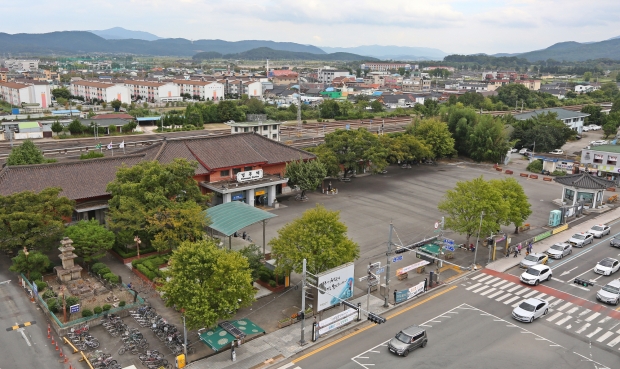 옛 경주역 전경 사진