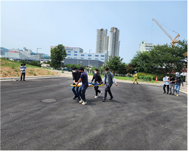 화학사고 예방 훈련 사진<br>
