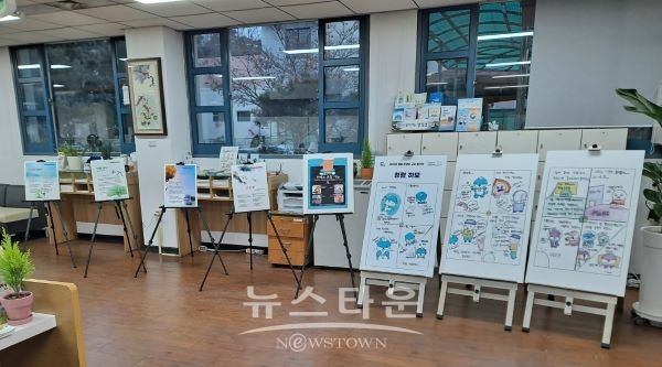 2021년 상평동행정복지센터에서 전시된 청렴콘텐츠 우수작들