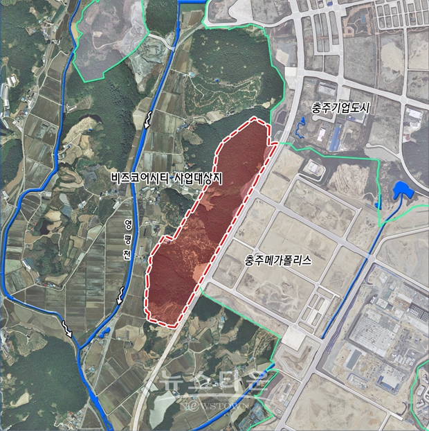 충주비즈코어시티산업단지 위치도