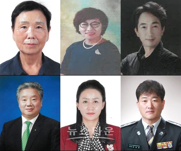 아산시가 지난 10월 19일 제28회 아산시민대상 심의위원회를 열고 6명의 수상자를 선정했다. 사진) 좌측부터 효행애향부문 조병남, 교육복지부분 이석미, 문화체육부문 김요성, 특별봉사부문 장성준, 고윤경, 경제환경부문 김준석