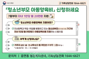 청소년 부모 아동 양육 지원