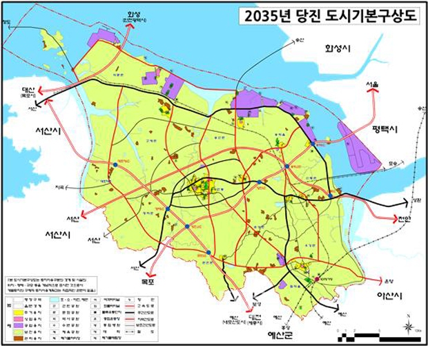 2035년 도시기본 구상도