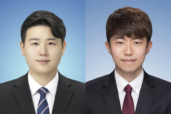 (왼쪽부터) 박진우 인하대학교 전기컴퓨터공학과 석사과정생, 김형진 인하대학교 전자공학과 교수.