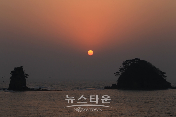 안면도 꽃지해변 노을