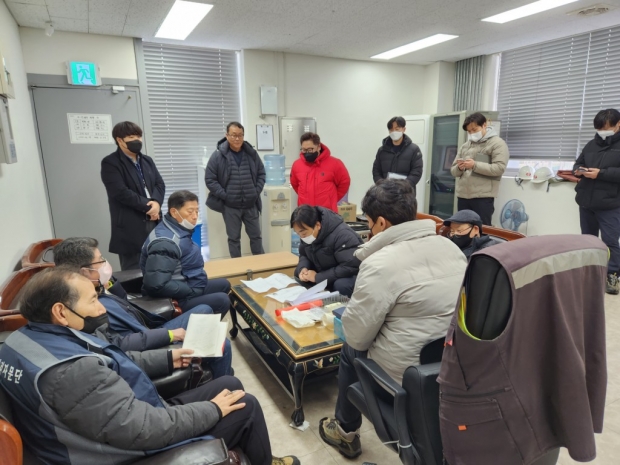 태장로 초입 장기IC 교차로 침수방지대책 부서회