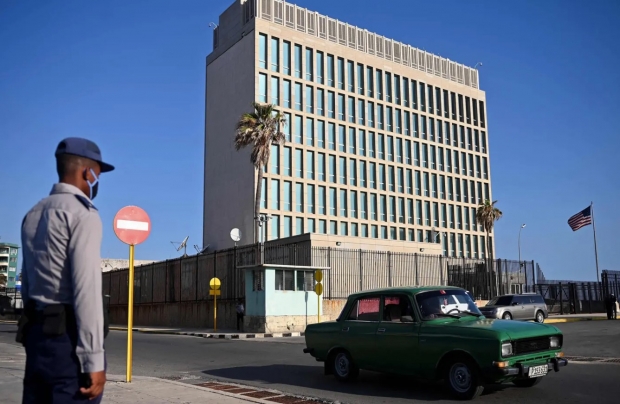 쿠바 수도 아바나 주재 미국 대사관 / 사진 : 뉴욕포스트 비디오 캡처