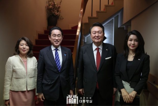 2023년 3월 16일 일본 도쿄. 한일 정상 부부 사진 : 대통령실