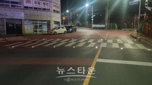 소계 종점 횡단보도 안심등불  사업 설치후 모습(사진=창원시)