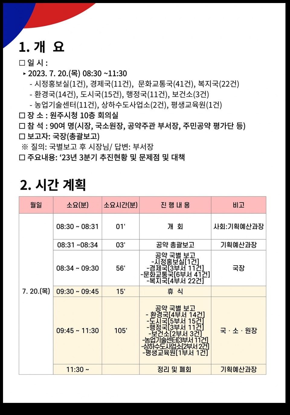 공약 보고서