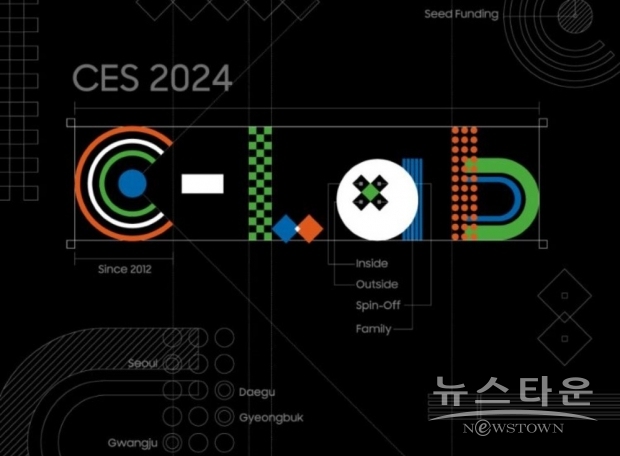 ‘CES 2024’ C랩 전시관 포스터. 삼성전자가 내년 1월 9일부터 12일까지 미국 라스베이거스에서 열리는 세계 최대 가전 전시회 ‘CES 2024’에서 C랩이 육성한 사내 벤처와 외부 스타트업들의 혁신 기술을 선보인다. / 삼성전자 제공