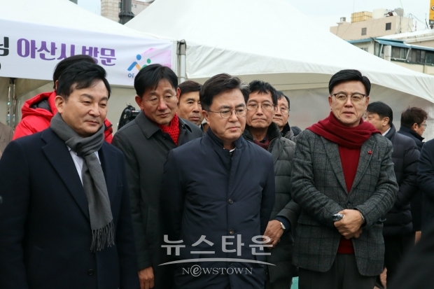 2023년 12월 18일 당시 원희룡 국토부장관(사진/좌측) GTX-C노선 연장 현장 방문에서 열정적으로 건의하는 이명수 의원(사진/우측)