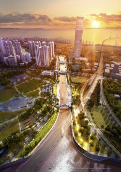 송도 워터프런트 1-2단계 북측연결수로