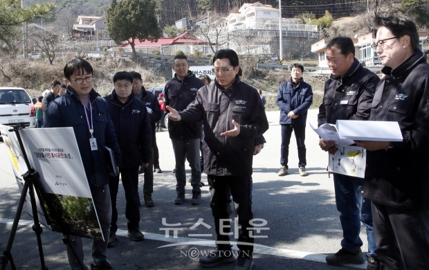 송악면 강당골 ‘숲속 휴식공간 조성’ 현장 점검