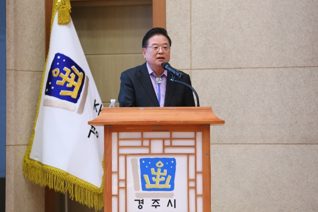 경주시가 21일 시청 내 알천홀에서 대통령 직속 지방시대위원회 우동기 위원장 초청 특강을 갖고 있다.