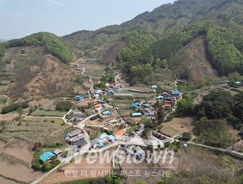 사곡면 대중리 마을