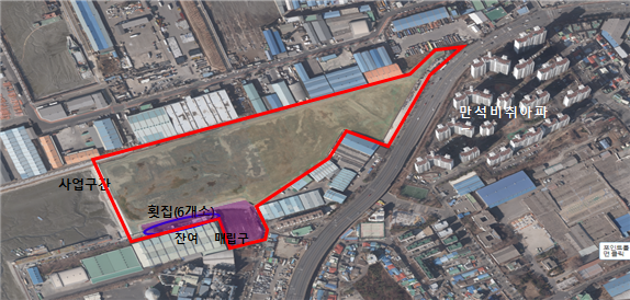북성포구 준설토 투기장 조성사업 위치도