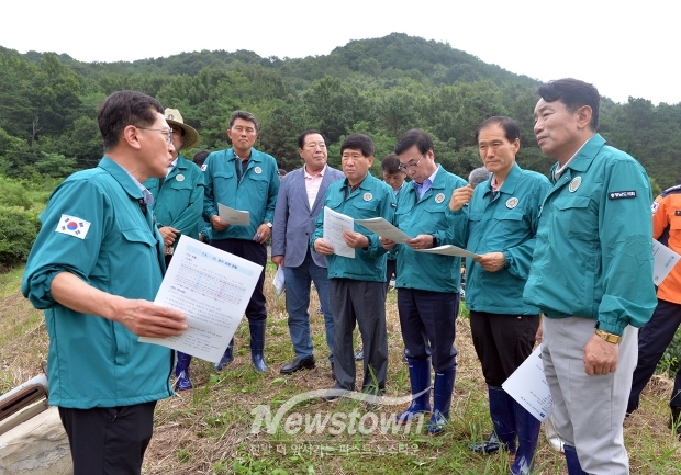 충청남도의회 부여 임천면 구교저수지 현장 방문