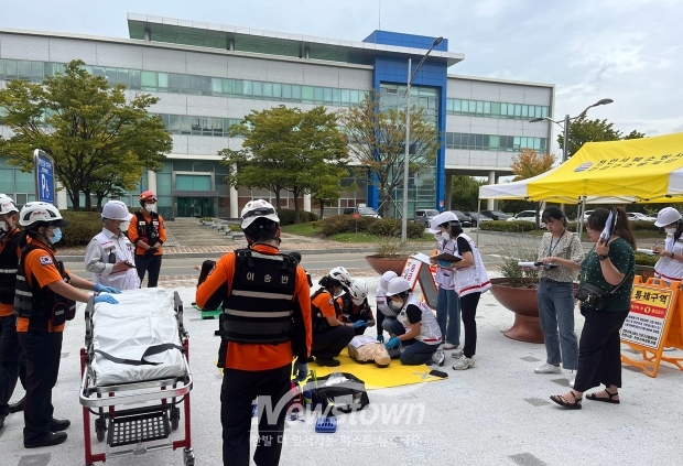 다수사상자 발생대비 불시 출동훈련(충남테크노파크 천안벨리)