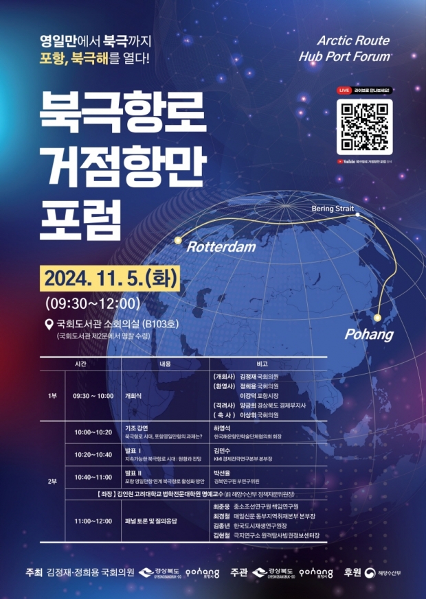‘북극항로 거점항만 포럼’ 포스터.