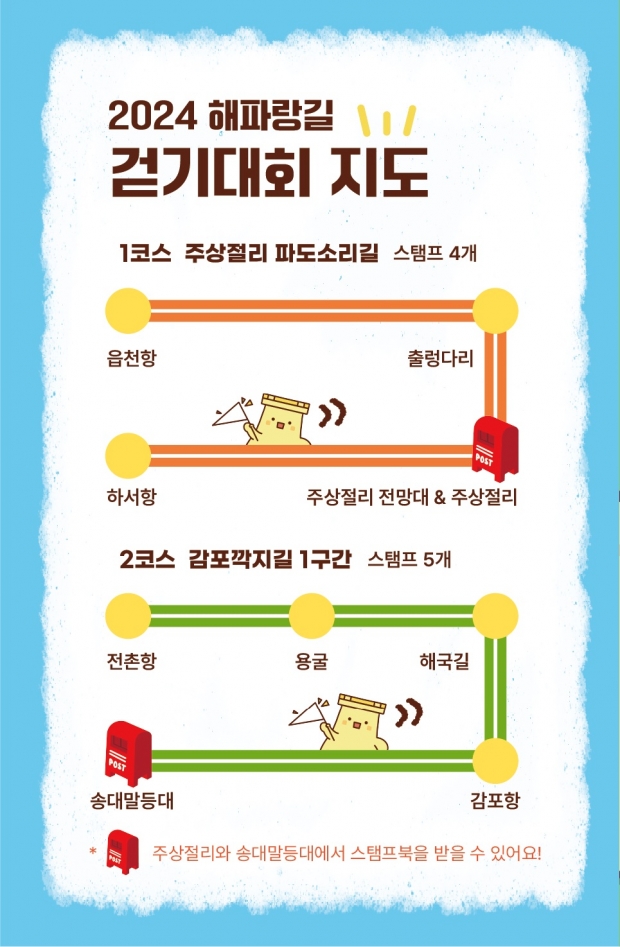 ‘2024 해파랑길 걷기대회’ 브로슈어 및 1·2코스 안내도
