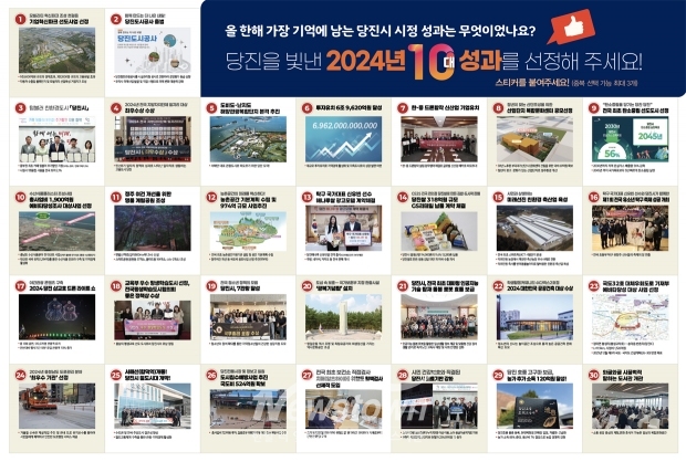 2024년 당진을 빛낸 10대 성과