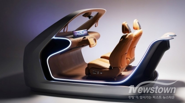 차별화된 운전자 경험을 제공하는 인캐빈 센싱 솔루션을 적용한 콘셉트 차량. / 사진=LG전자 제공