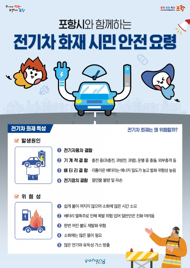 전기차 화재 시민 안전요령 홍보물