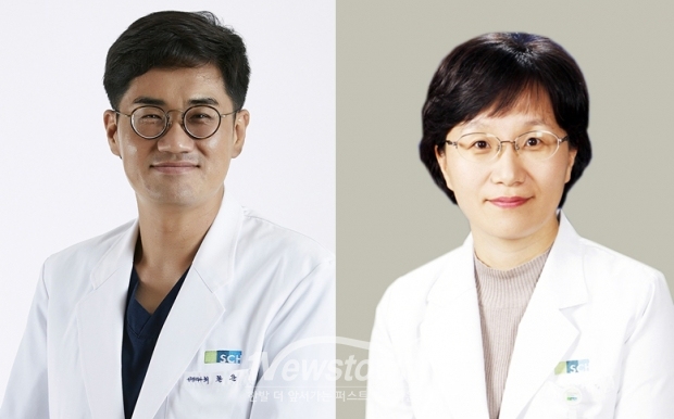 순천향대천안병원이 최근 정부가 시행한 ‘2025년도 기초연구사업 신규과제’에 2개 과제가 선정됐다.  사진) 좌측부터 최환준, 이은영 교수