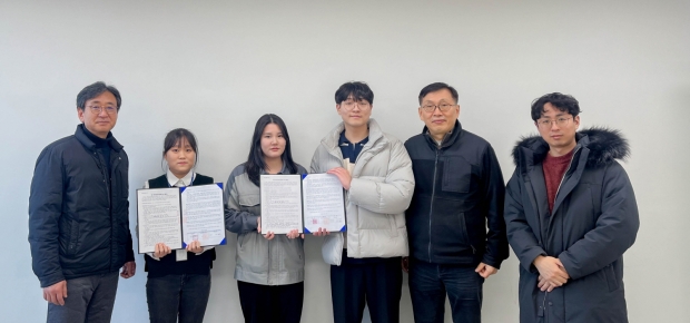 좌측부터 수도권매립지관리공사 이경호 부장, 인천대학교 이고은 학생, 인하대학교 김도연 학생, 인하대학교 문철우 학생, 수도권매립지관리공사 염경섭 자원순환기술연구소장, 수도권매립지관리공사 허성덕 대리