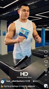 우즈베키스탄 국영방송 prime time 뉴스시간 전후 방송되는 광고