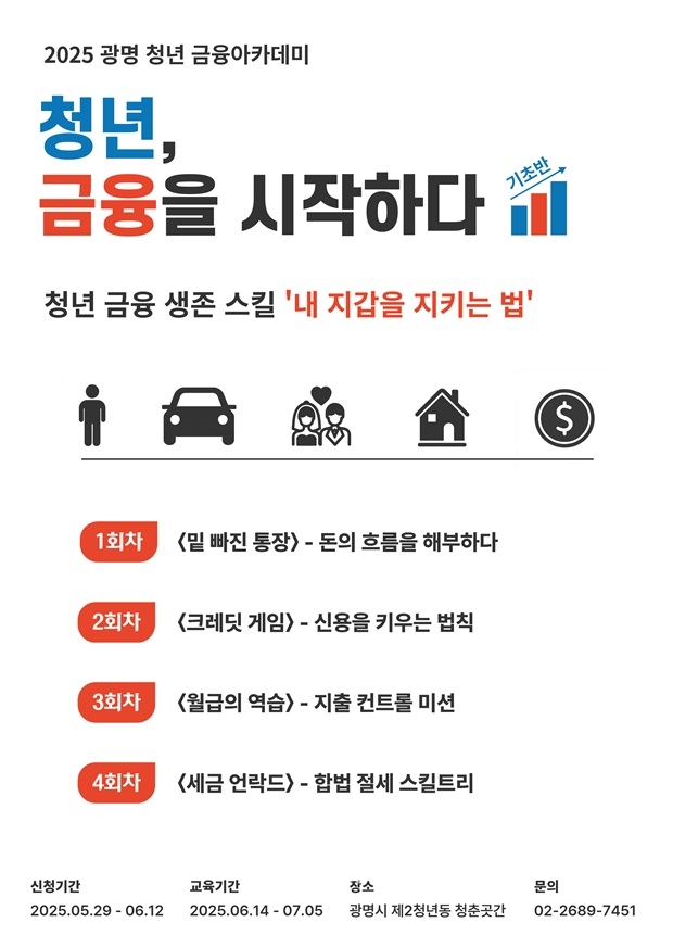 ‘2025 광명 청년 금융 아카데미’ 수강생 모집/광명시