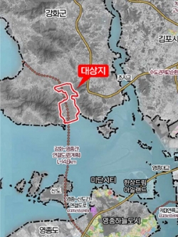 강화남단 경자구역 신규 사업 위치도