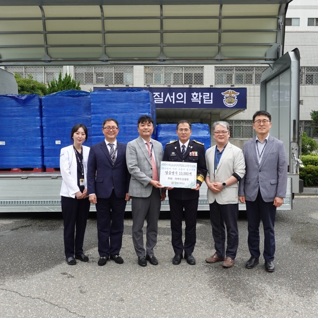 (좌측부터 국제바로병원 이소민 수간호사, 박기동 원무부장, 김종환 행정원장, 인천구치소 김재술 소장, 교정선교회 정봉우 회장, 인천구치소 신현탁 사회복지과장,)