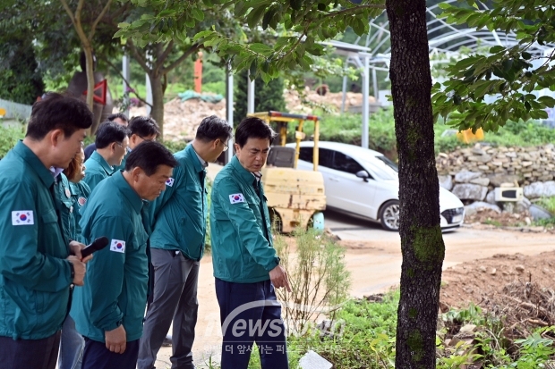 김태흠 충남도지사, 서산 원평 소하천 현장 점검