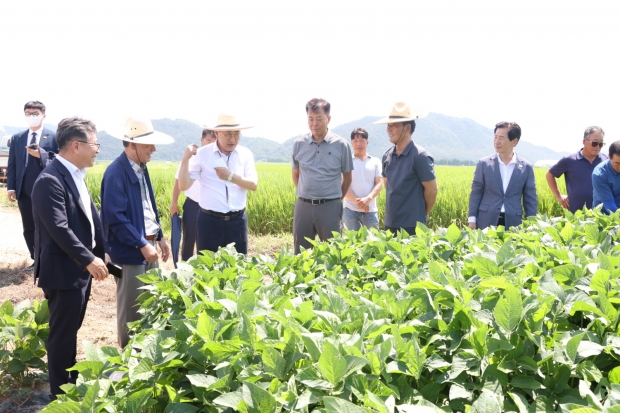 경주시는 18일 안강읍 육통리에서 혁신농업타운 현장간담회를 진행했다