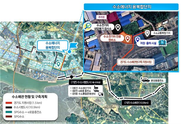  수소 도시 조성사업 위치도<br>