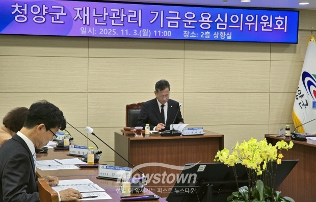 2025 청양군 재난관리 기금운용심의위원회