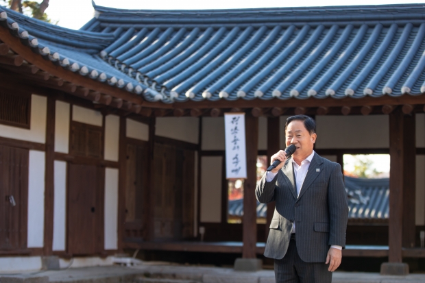 주광덕 남양주시장이 인사말을 하고 있다.