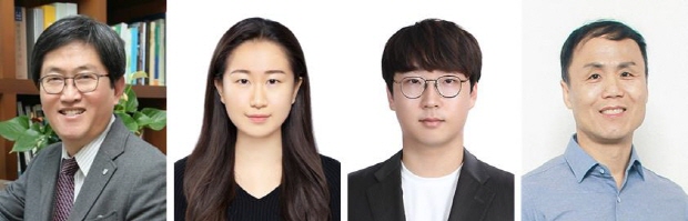 (왼쪽부터) 고려대 물리학과 주진수 교수(교신저자), 권다영 박사과정(공동 제1저자), 이상훈 박사(공동 제1저자), 성균관대학교 에너지과학과 김정용 교수(공동 교신저자)