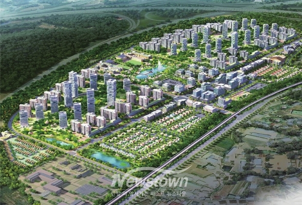 주한미군 반환 공여지 개발·‘평화경제특구’ 지정 추진에 속도_에드워즈 도시개발 조감도/파주시