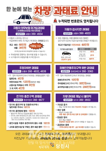 차량 과태료 통합 안내문