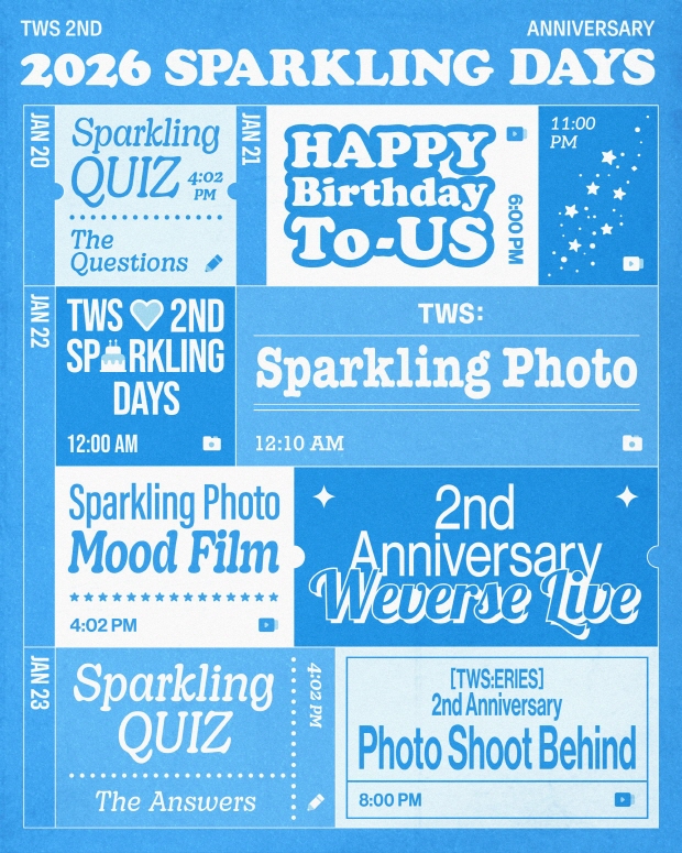 TWS '2026 Sparkling Days' 타임테이블